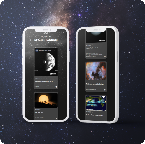 Spacestagram app displayed on various devices